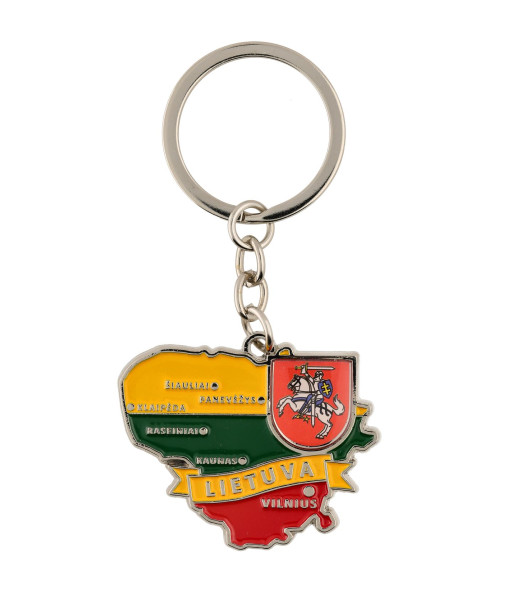 Pakabukas raktams Lietuvos kontūras su herbu